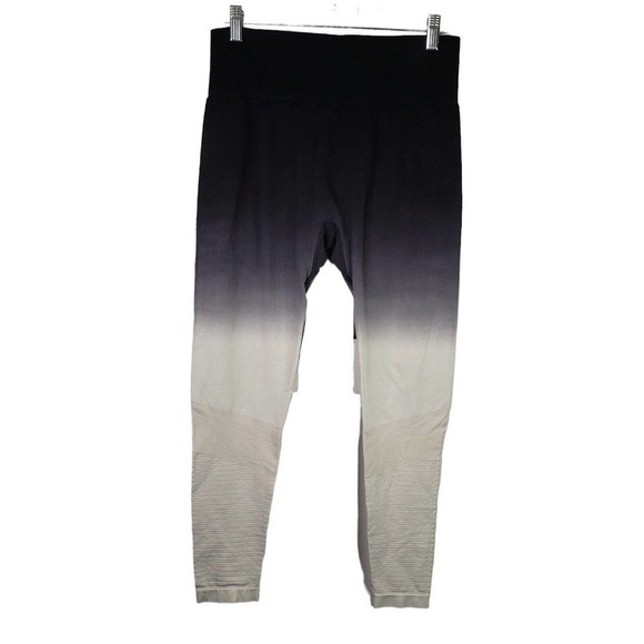Zyia Active Black White Ombre 7/8 Leggings Womens Large High Rise - Picture 3 of 7
